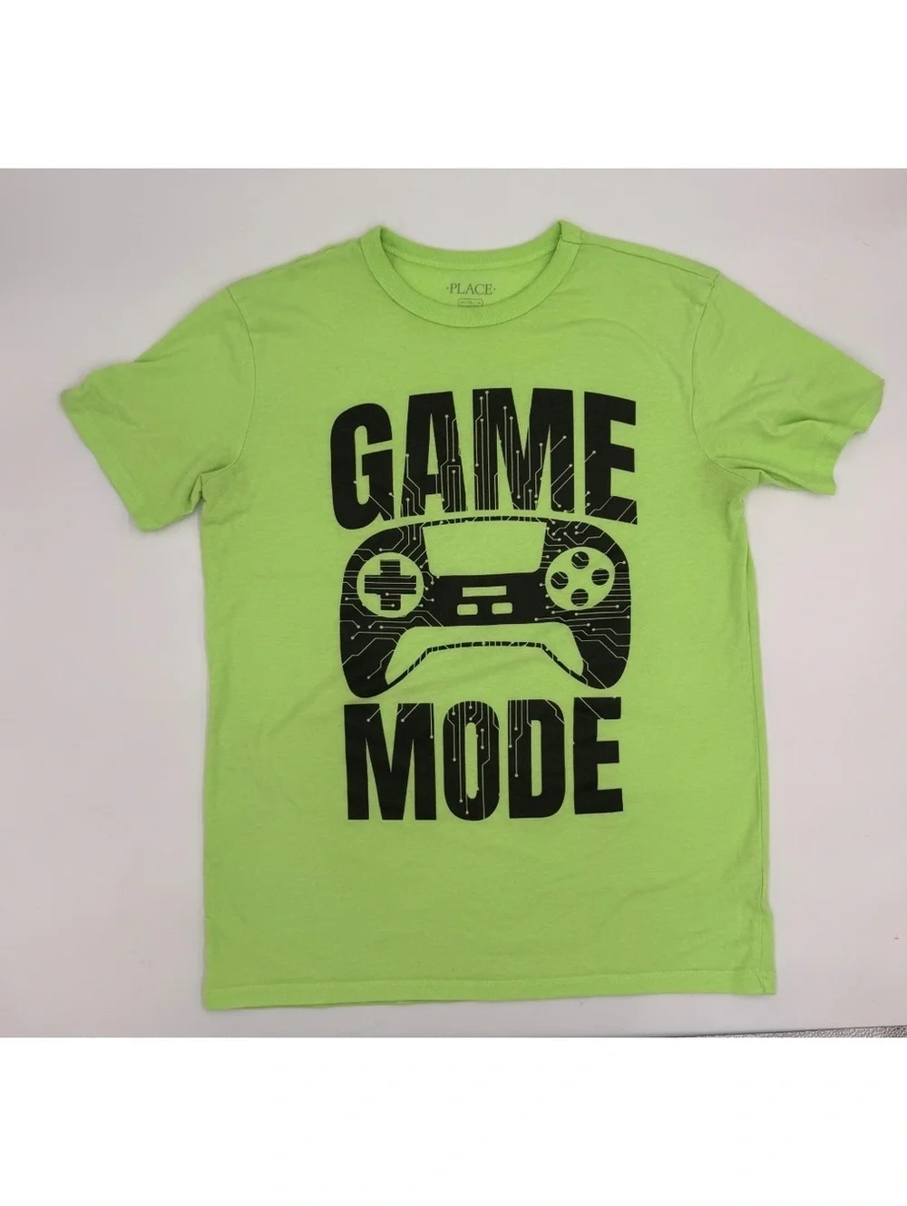 Children's Place Kids XL 14 Lime Green 'Game Mode' Graphic T-Shirt